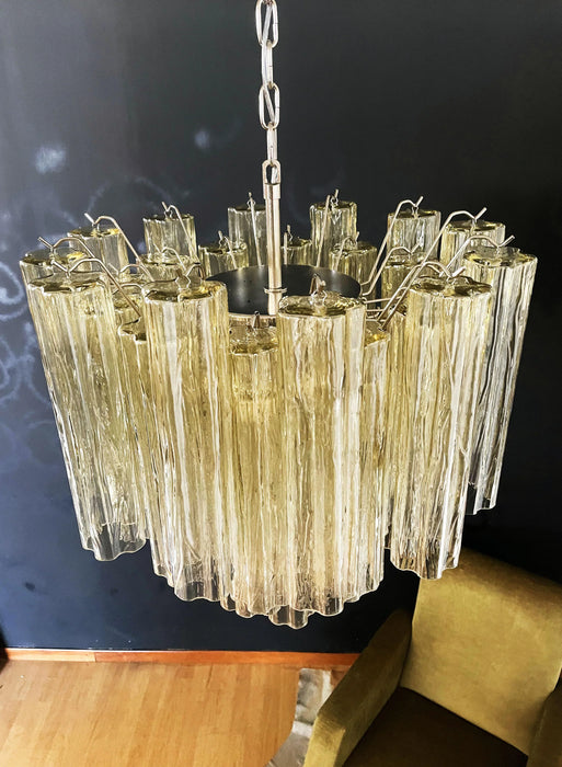 Fantastic Murano Amber Glass Tube Chandelier-DWHOME