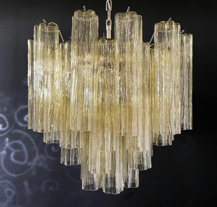 Fantastic Murano Amber Glass Tube Chandelier-DWHOME