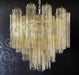 Fantastic Murano Amber Glass Tube Chandelier-DWHOME