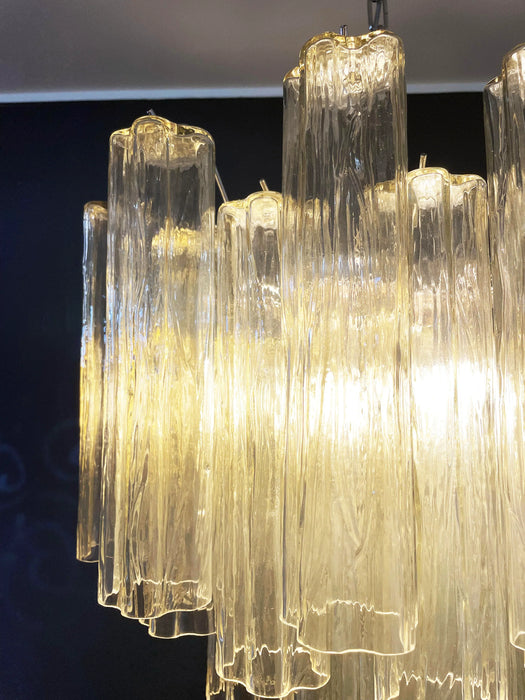 Fantastic Murano Amber Glass Tube Chandelier-DWHOME