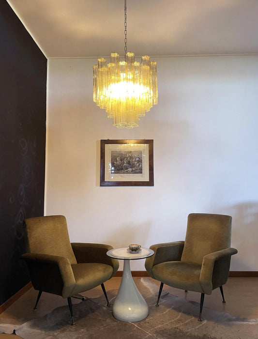 Fantastic Murano Amber Glass Tube Chandelier-DWHOME