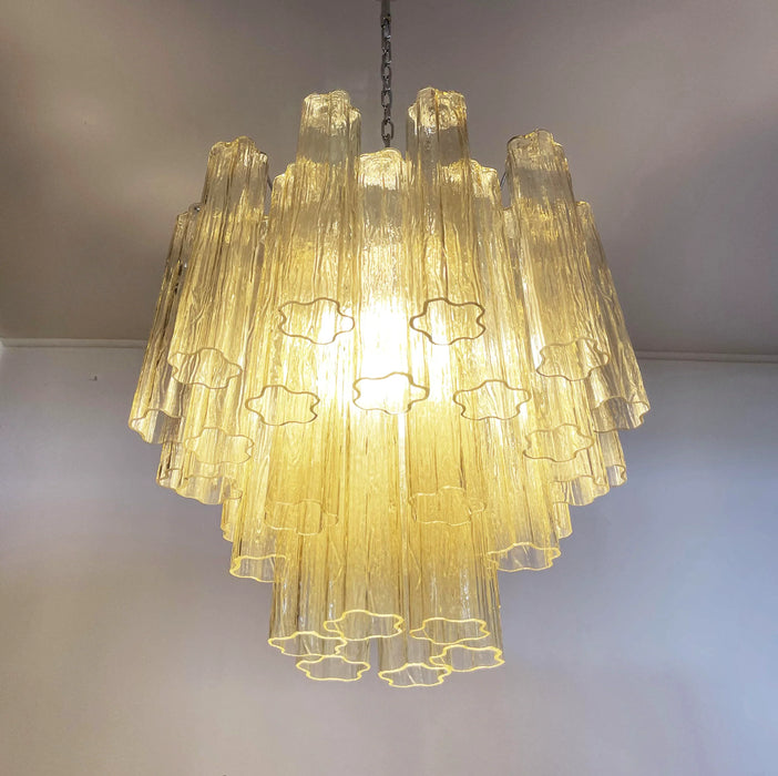 Fantastic Murano Amber Glass Tube Chandelier-DWHOME