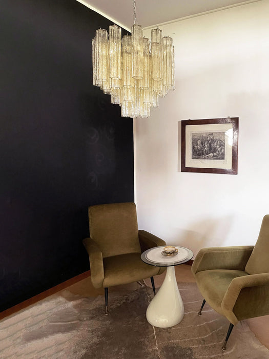 Fantastic Murano Amber Glass Tube Chandelier-DWHOME