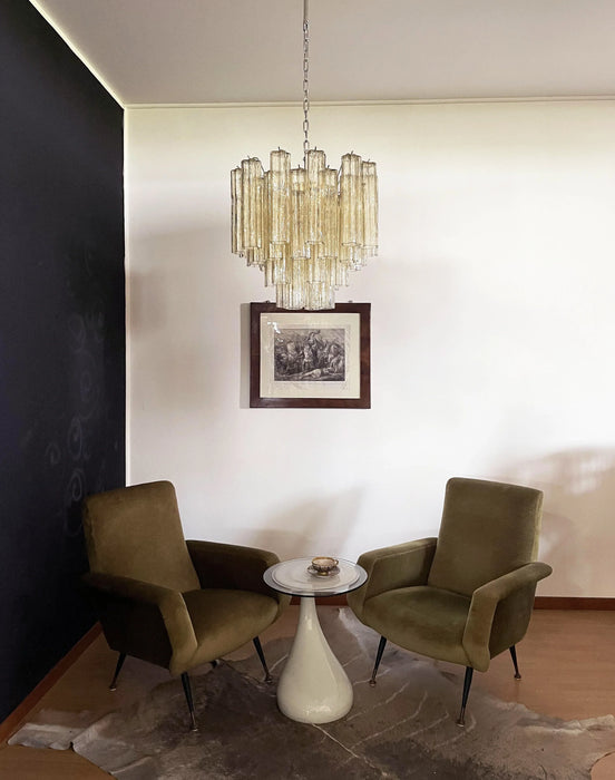 Fantastic Murano Amber Glass Tube Chandelier-DWHOME