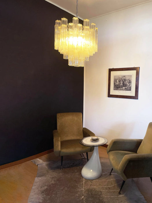 Fantastic Murano Amber Glass Tube Chandelier-DWHOME