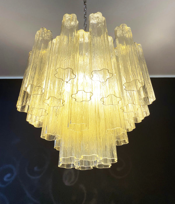 Fantastic Murano Amber Glass Tube Chandelier-DWHOME