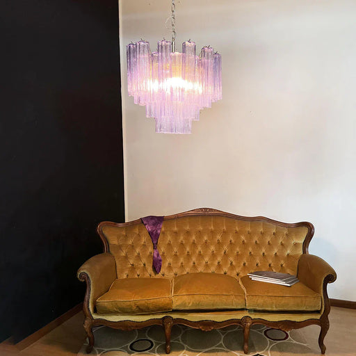 Fantastic Murano Amethyst Glass Tube Chandelier-DWHOME