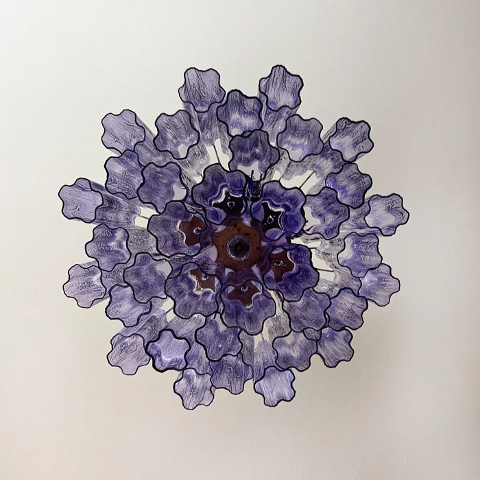 Fantastic Murano Amethyst Glass Tube Chandelier-DWHOME