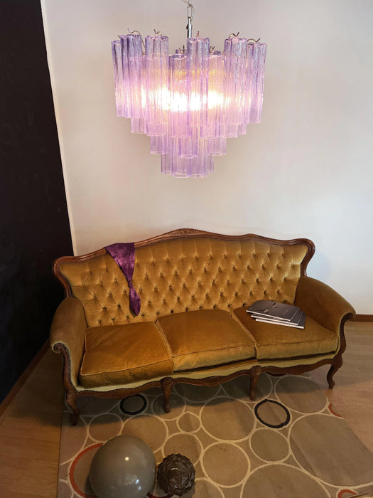 Fantastic Murano Amethyst Glass Tube Chandelier-DWHOME