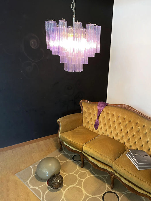 Fantastic Murano Amethyst Glass Tube Chandelier-DWHOME