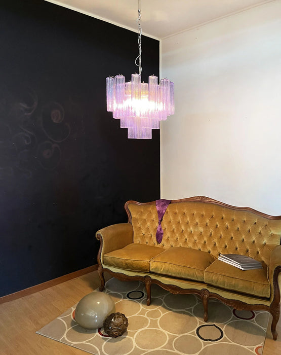 Fantastic Murano Amethyst Glass Tube Chandelier-DWHOME