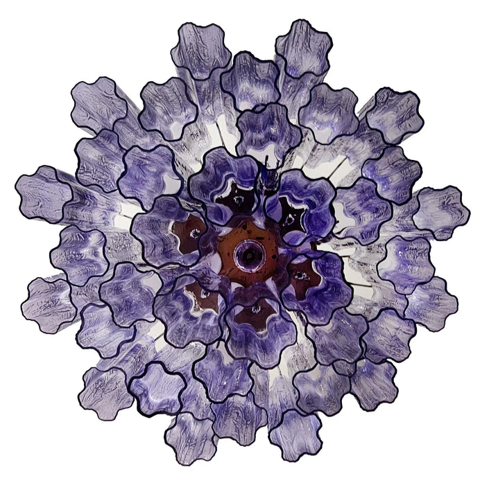 Fantastic Murano Amethyst Glass Tube Chandelier-DWHOME