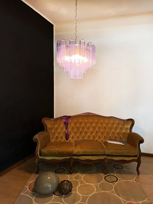 Fantastic Murano Amethyst Glass Tube Chandelier-DWHOME