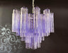 Fantastic Murano Amethyst Glass Tube Chandelier-DWHOME