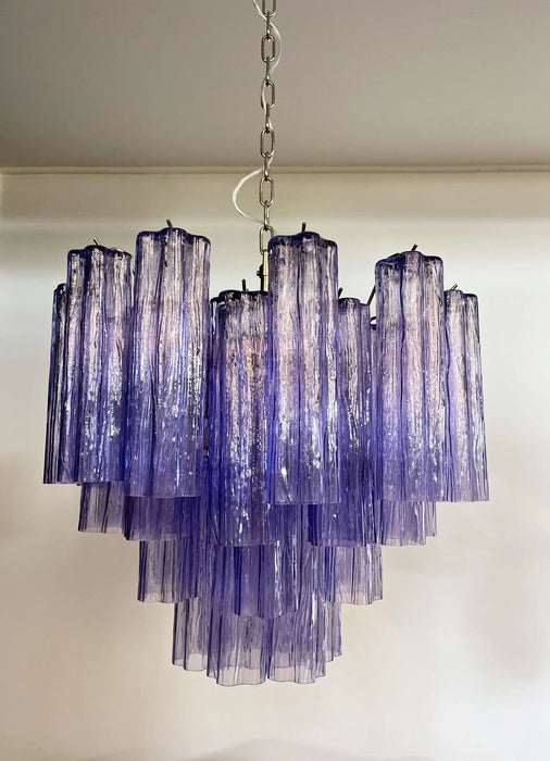 Fantastic Murano Amethyst Glass Tube Chandelier-DWHOME
