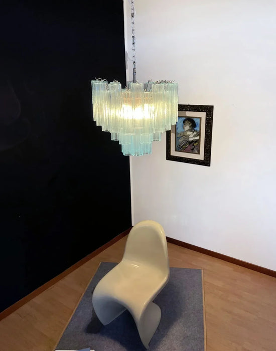 Fantastic Murano Blue Glass Tube Chandelier-DWHOME