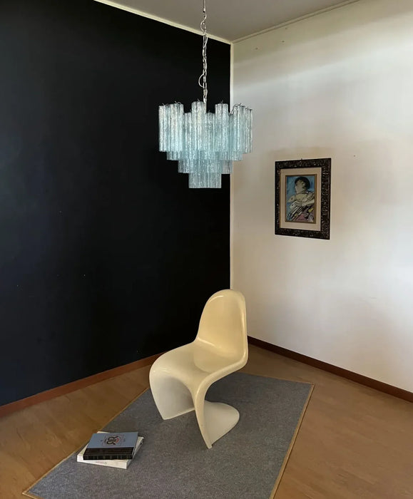 Fantastic Murano Blue Glass Tube Chandelier-DWHOME