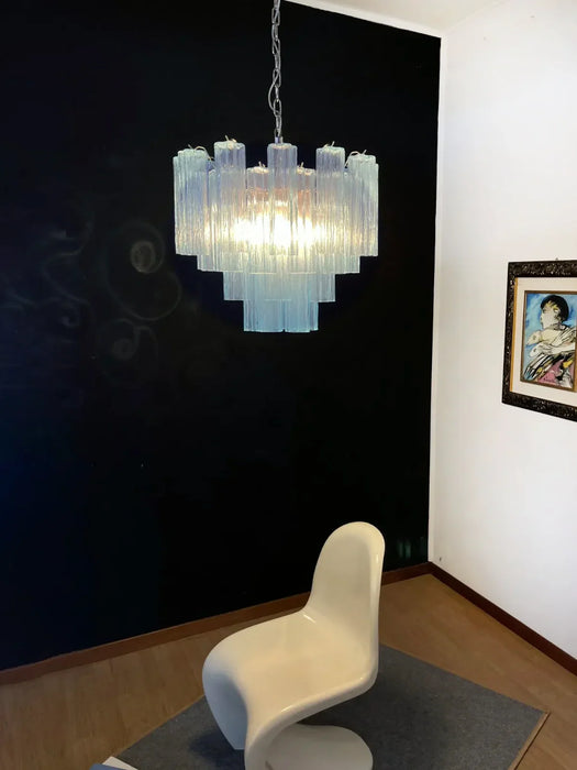 Fantastic Murano Blue Glass Tube Chandelier-DWHOME