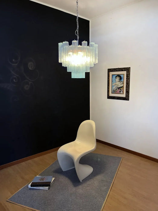 Fantastic Murano Blue Glass Tube Chandelier-DWHOME