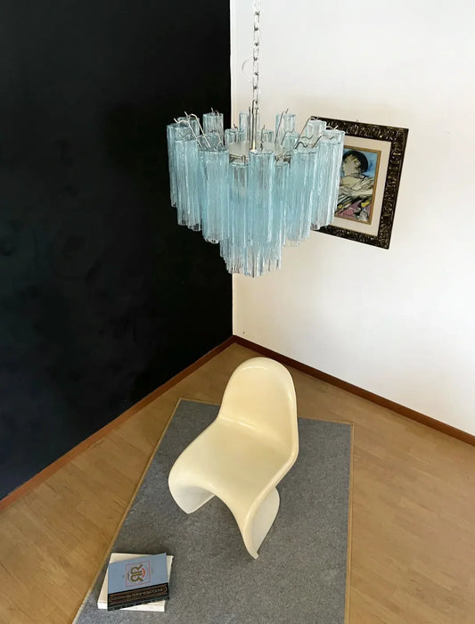 Fantastic Murano Blue Glass Tube Chandelier-DWHOME