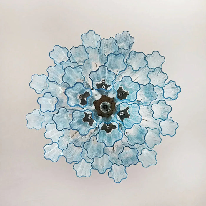 Fantastic Murano Blue Glass Tube Chandelier-DWHOME