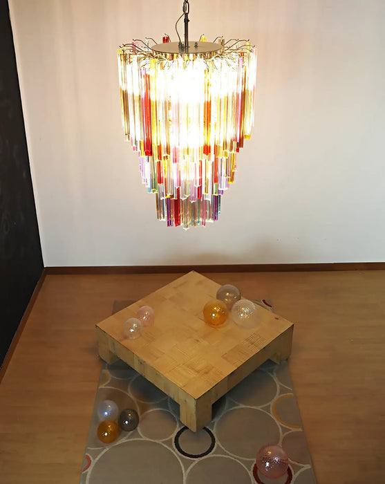 Fantastic Murano Prisms Multicolor Chandelier-DWHOME
