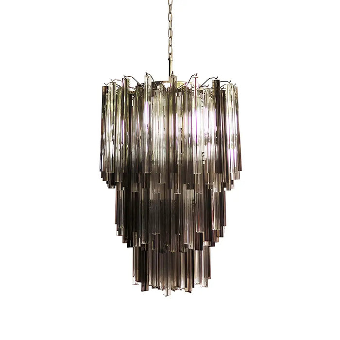 Fantastic Murano Prisms Smoked Transparent Chandelier-DWHOME