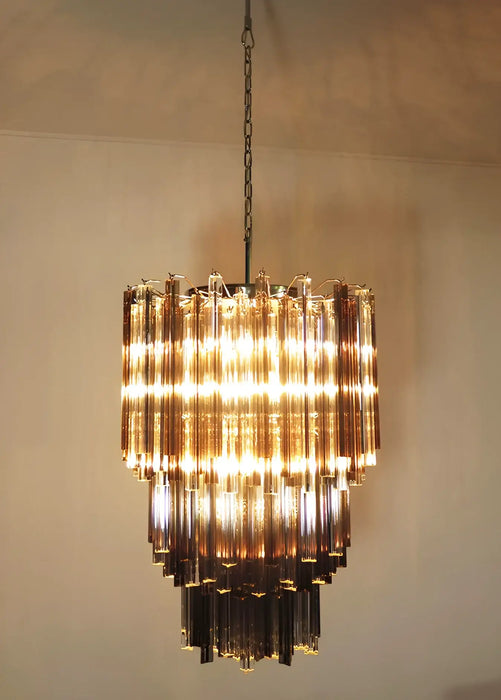 Fantastic Murano Prisms Smoked Transparent Chandelier-DWHOME