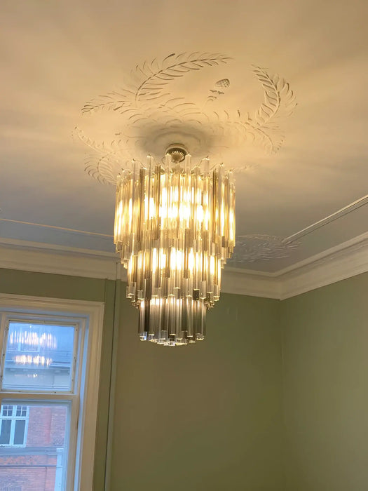 Fantastic Murano Prisms Smoked Transparent Chandelier-DWHOME