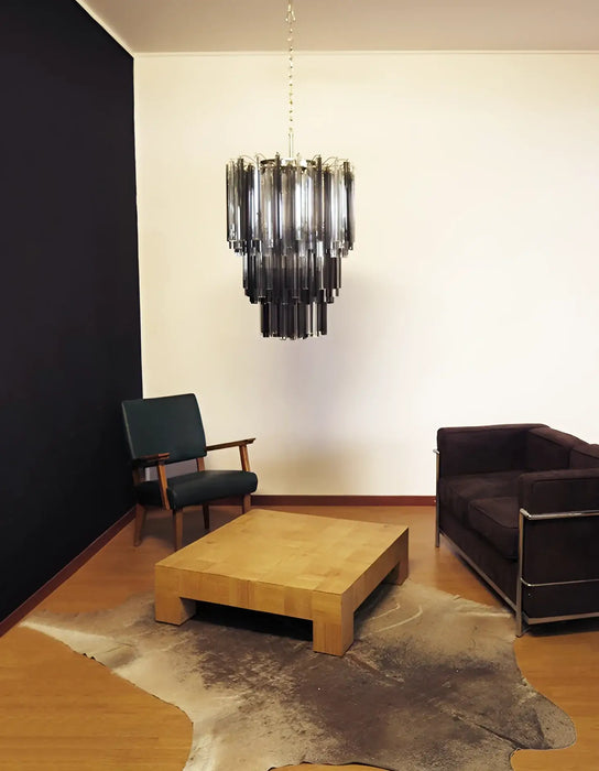 Fantastic Murano Prisms Smoked Transparent Chandelier-DWHOME