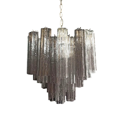Fantastic Murano Smoked Glass Tube Chandelier-DWHOME