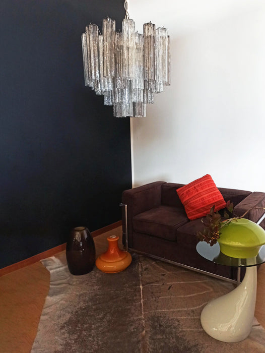 Fantastic Murano Smoked Glass Tube Chandelier-DWHOME