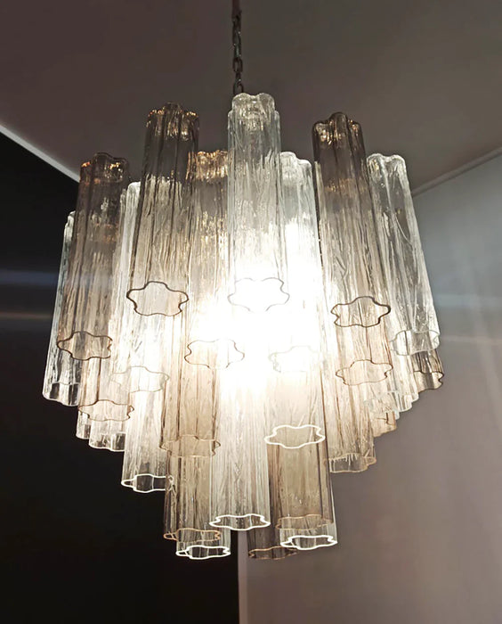 Fantastic Murano Smoked Glass Tube Chandelier-DWHOME