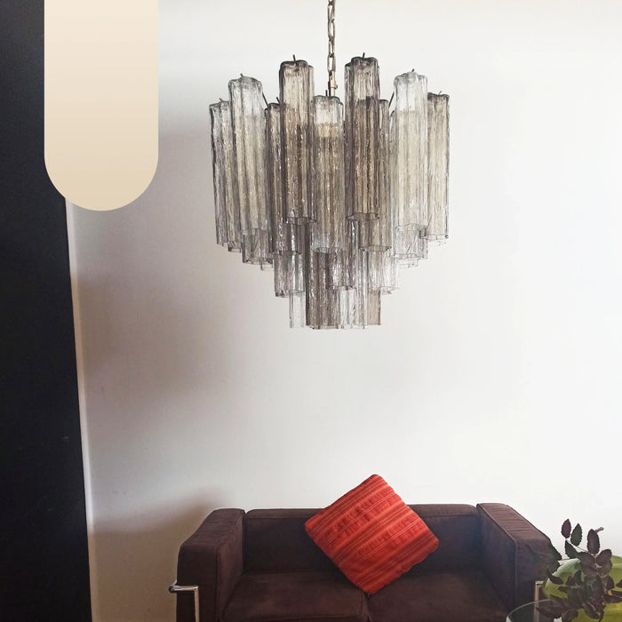 Fantastic Murano Smoked Glass Tube Chandelier-DWHOME