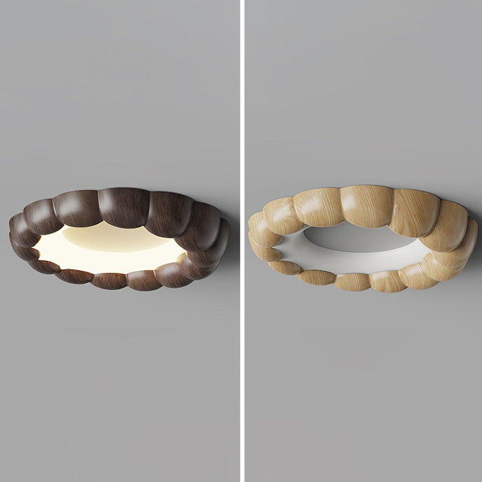 Faux Wood Ripple Ceiling Lamp-DWHOME