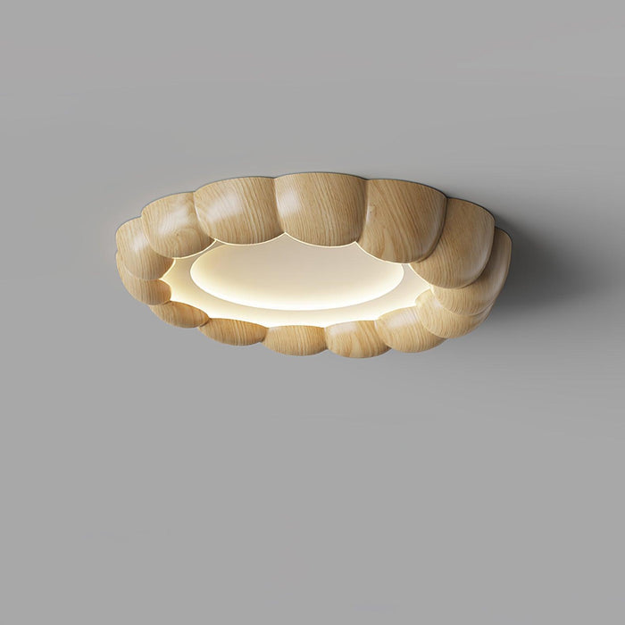 Faux Wood Ripple Ceiling Lamp-DWHOME