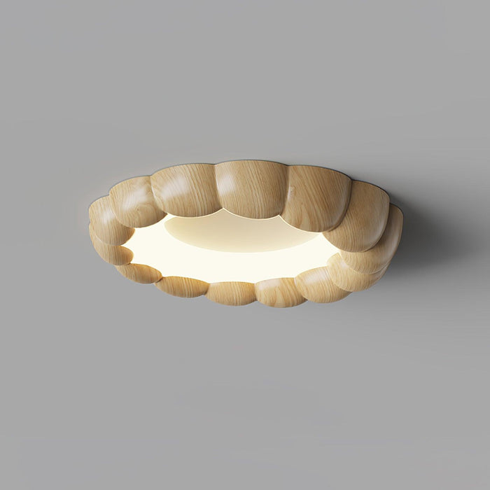 Faux Wood Ripple Ceiling Lamp-DWHOME