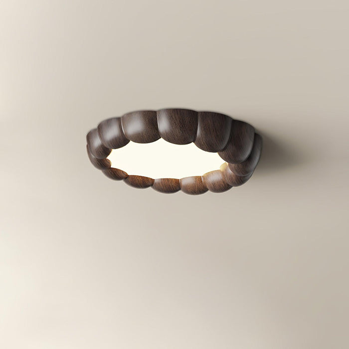 Faux Wood Ripple Ceiling Lamp-DWHOME