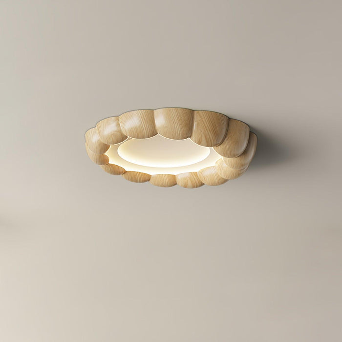 Faux Wood Ripple Ceiling Lamp-DWHOME