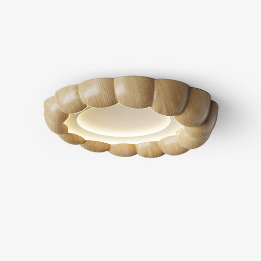 Faux Wood Ripple Ceiling Lamp-DWHOME