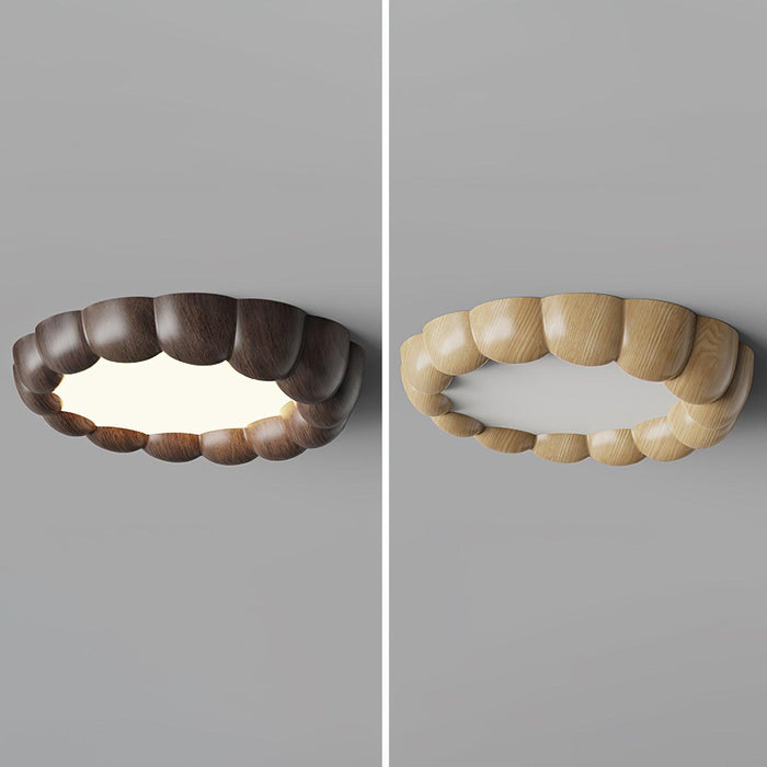 Faux Wood Ripple Ceiling Lamp-DWHOME