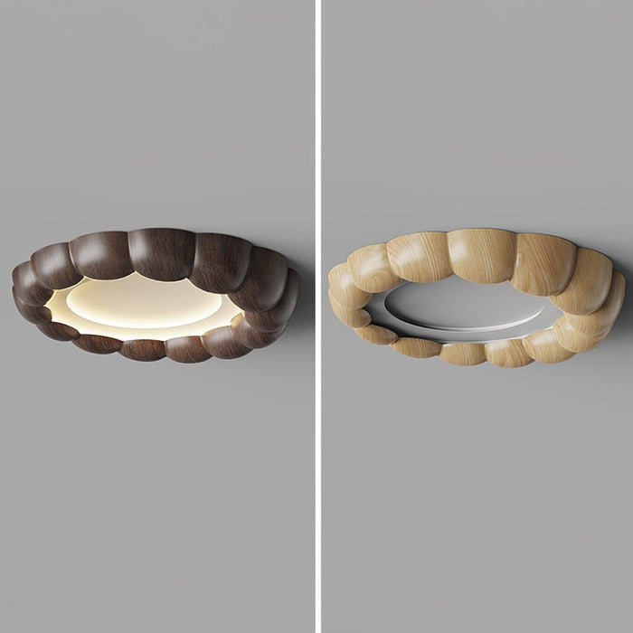 Faux Wood Ripple Ceiling Lamp-DWHOME