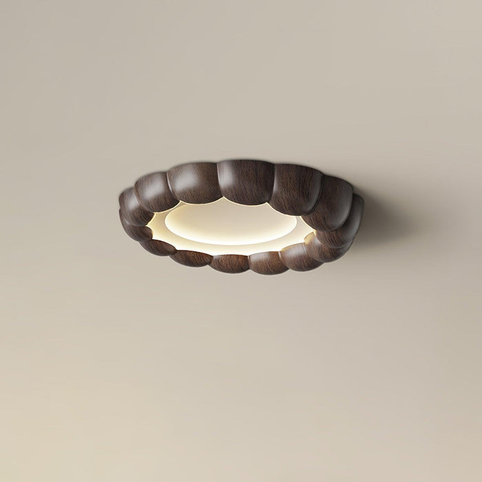 Faux Wood Ripple Ceiling Lamp-DWHOME