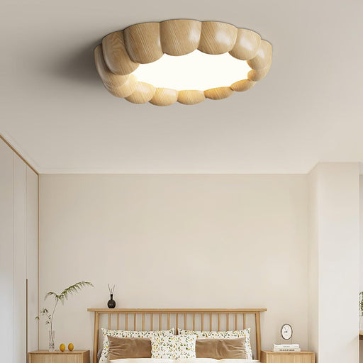 Faux Wood Ripple Ceiling Lamp-DWHOME