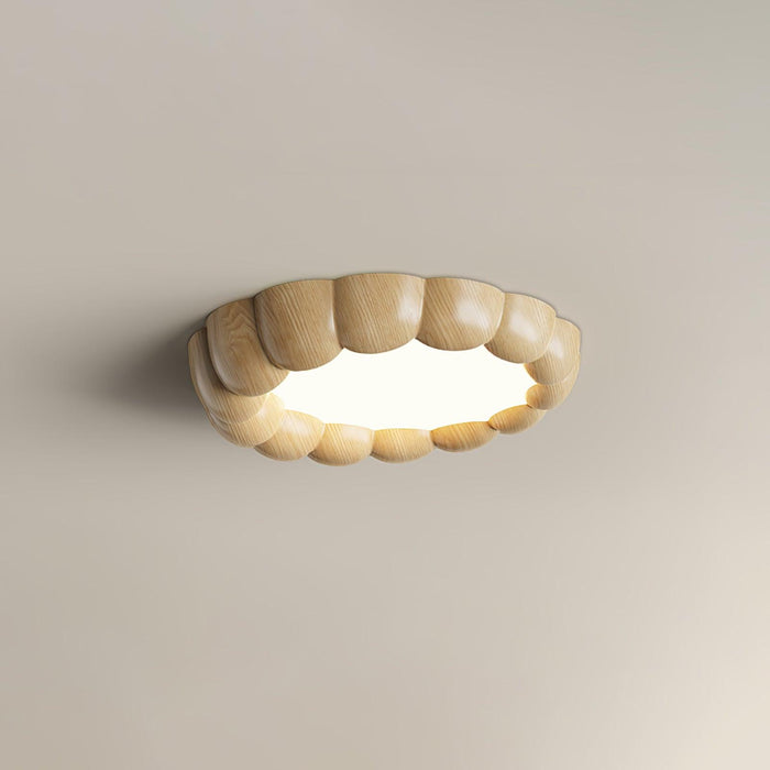 Faux Wood Ripple Ceiling Lamp-DWHOME