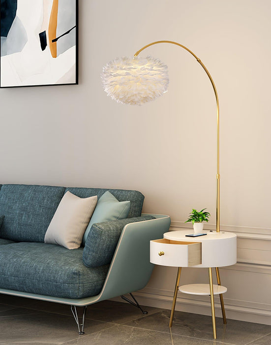 Feather Drawer Floor Lamp-DWHOME
