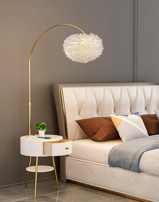 Feather Drawer Floor Lamp-DWHOME