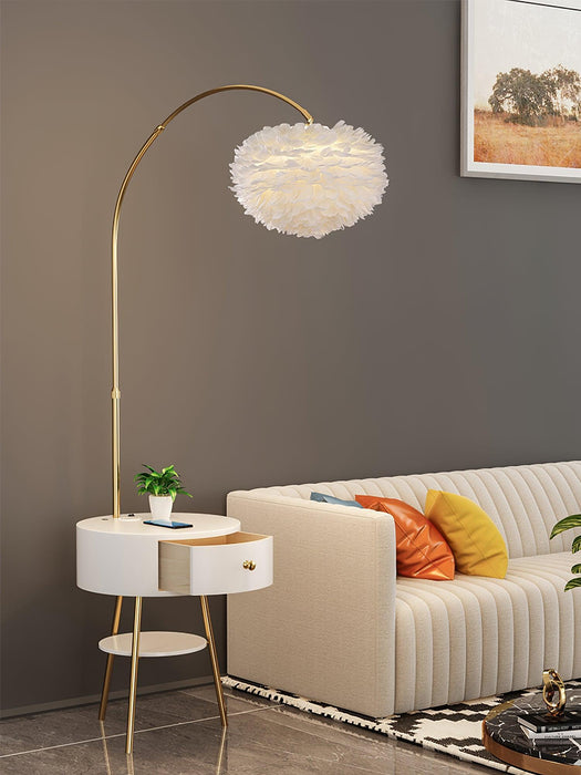 Feather Drawer Floor Lamp-DWHOME