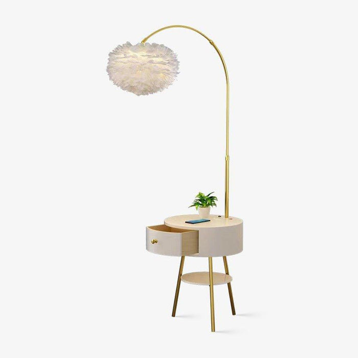 Feather Drawer Floor Lamp-DWHOME