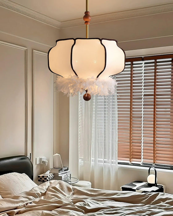 Feathered Lantern Pendant Light-DWHOME